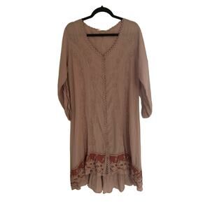 Soft Surroundkngs NWT Genevieve Boho Dress Rusty Pink size 14-16 Large